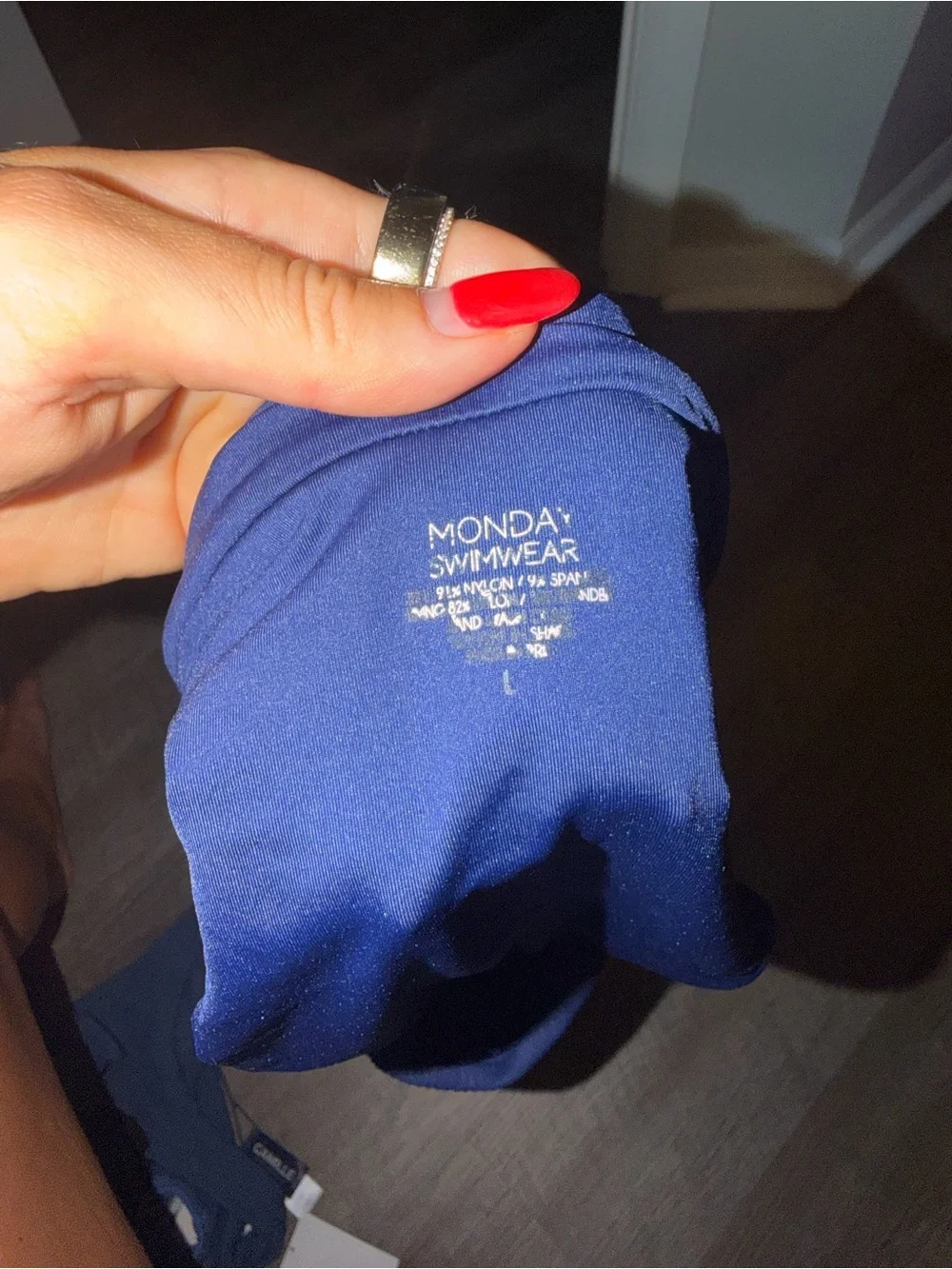 Monday Swimwear Argentina High-Leg Bikini Bottom - Navy Blue